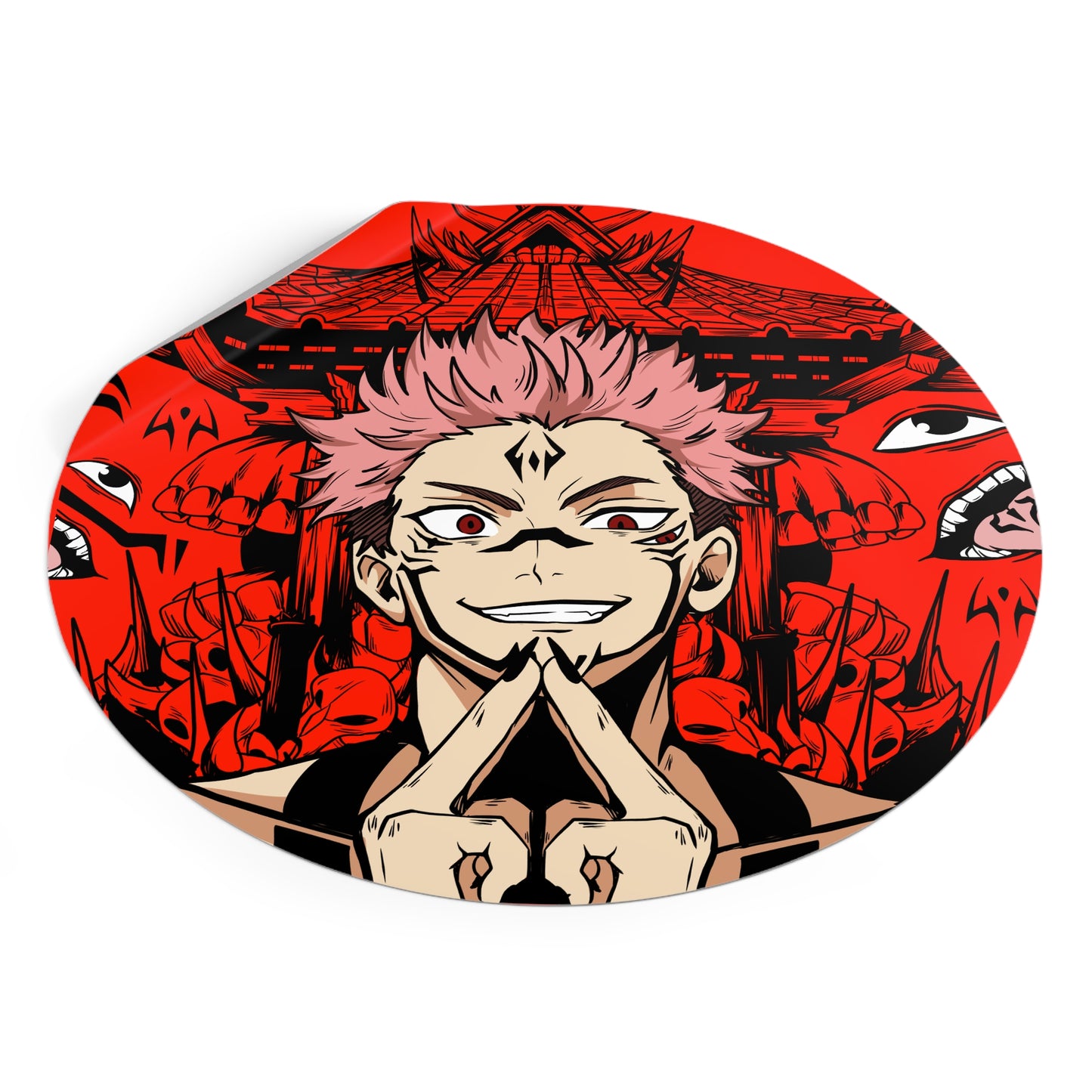 King of Curses Round Vinyl Stickers