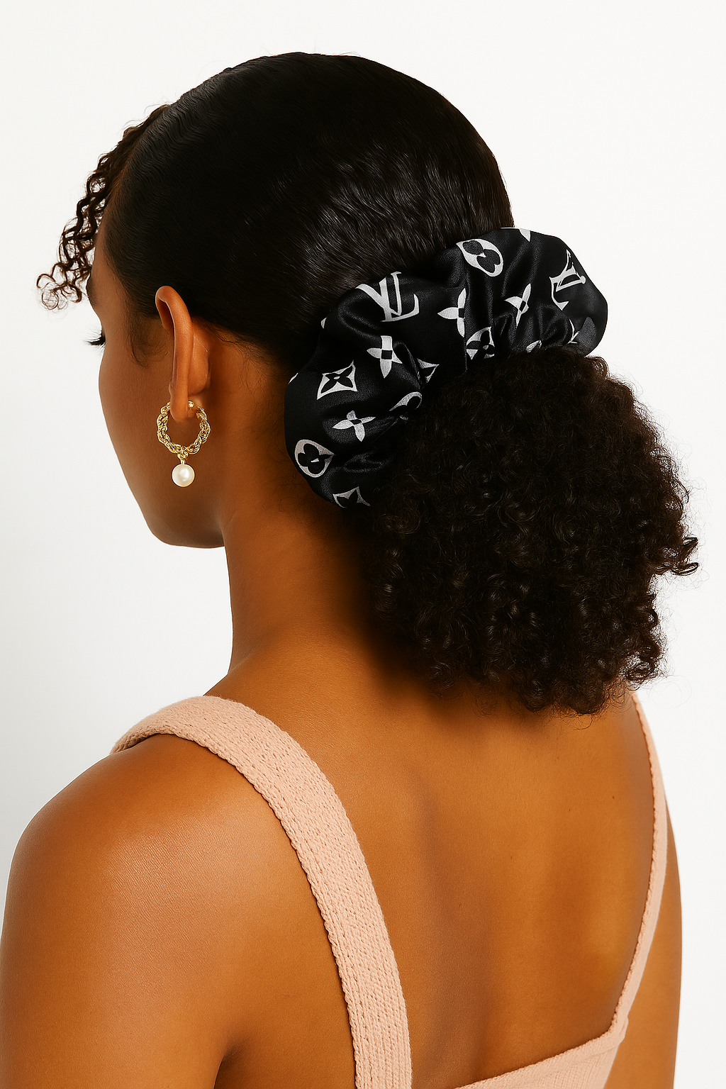 Black Design Scrunchies