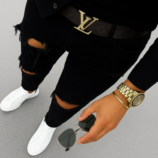 Black LLV Design Belt