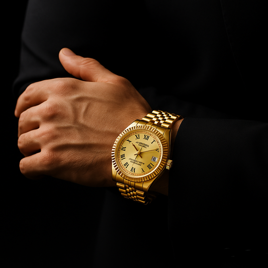 Gold Rlex Design Watch