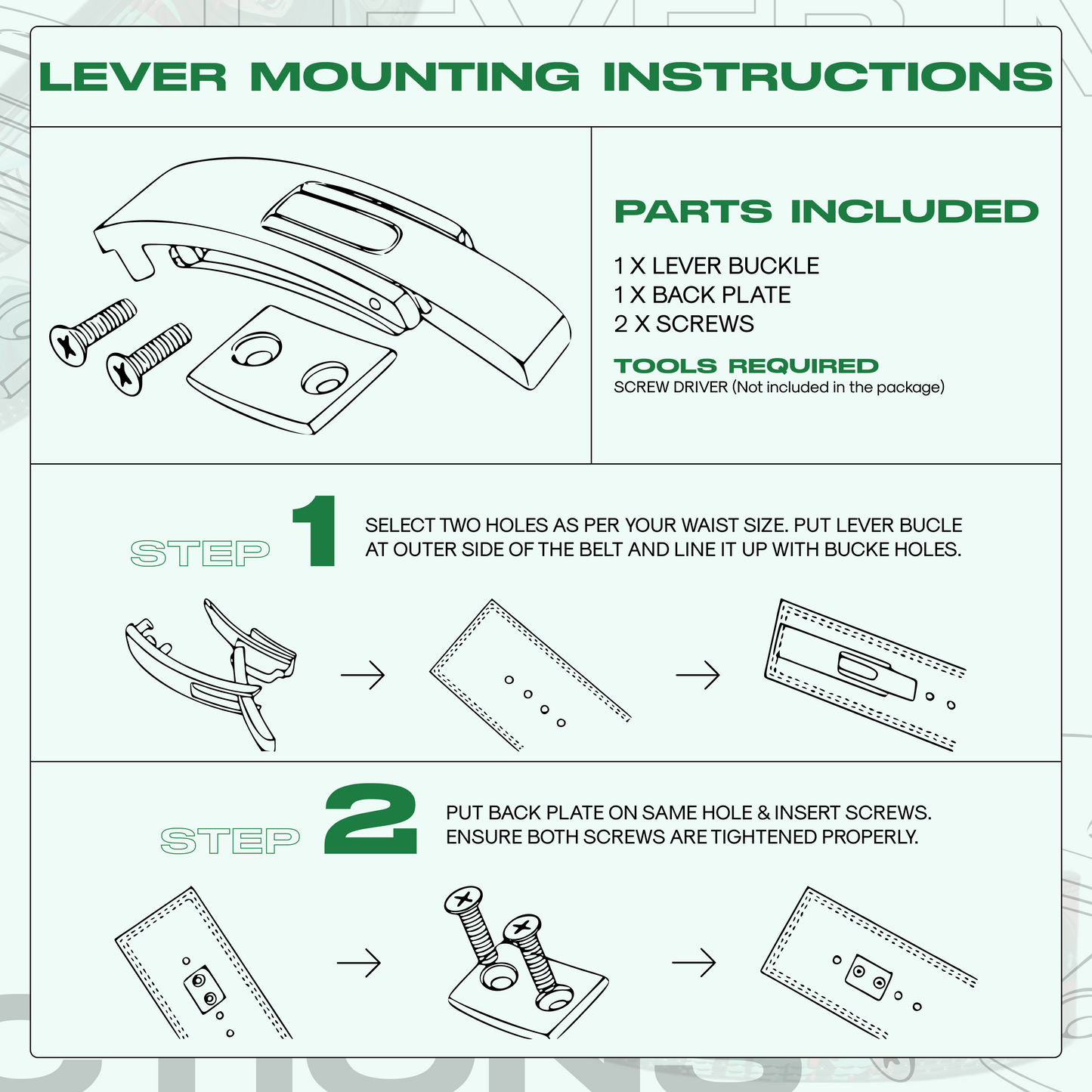 Green Lee Anime Lever Belt Crown Limited Supply