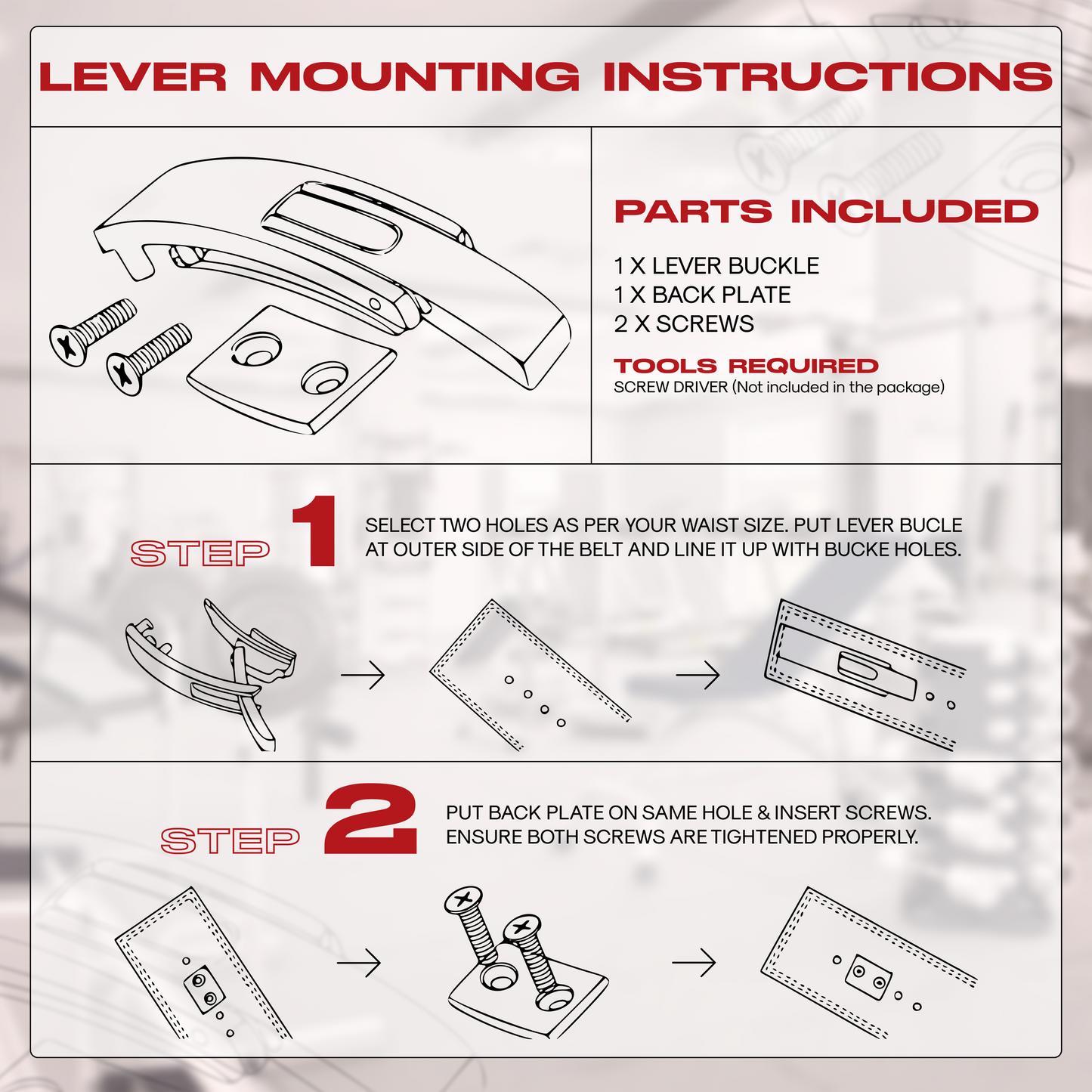 Pre Order Anime Lever Belt Multiple Designs