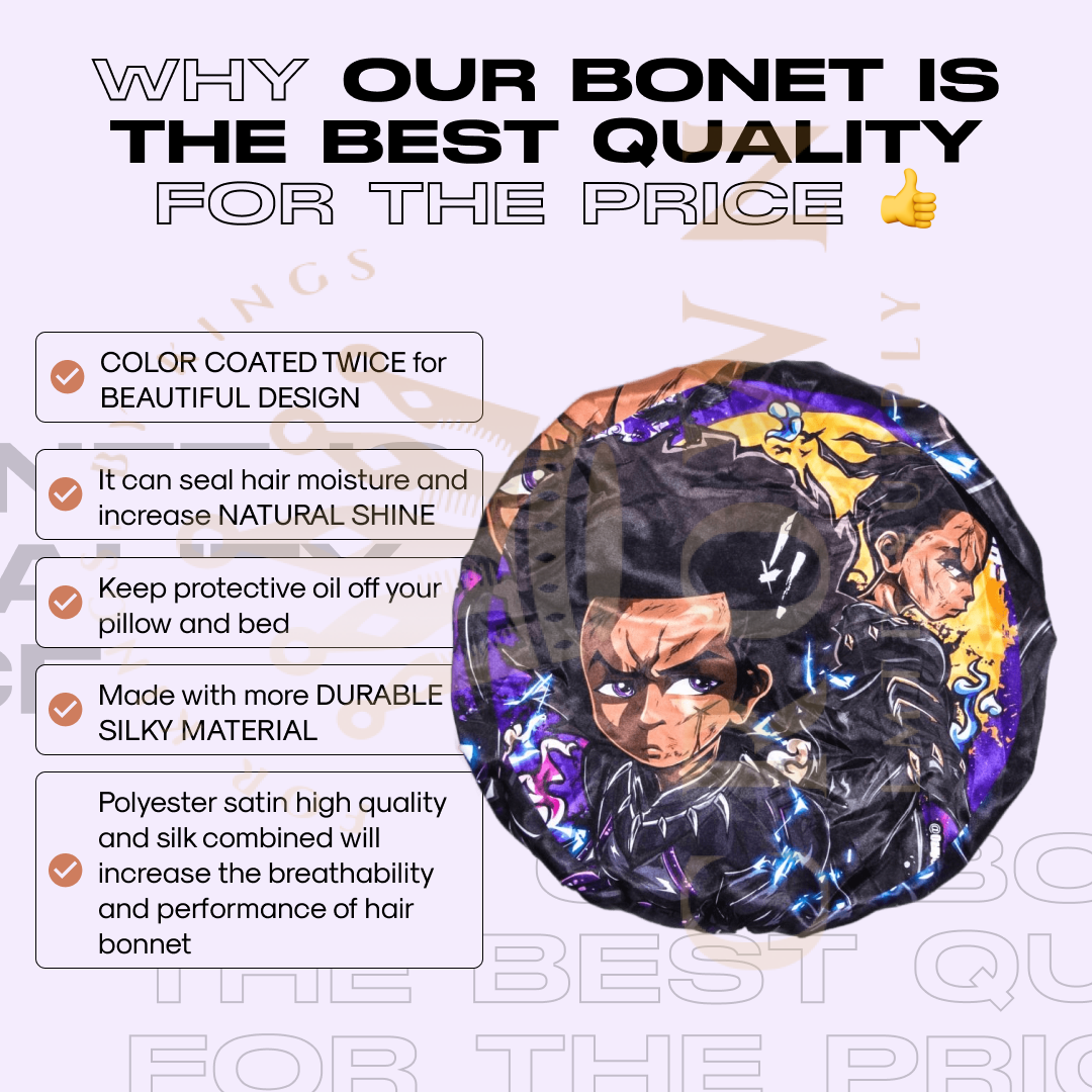 Dark Huey - Silky Crown Bonnet Crown Limited Supply