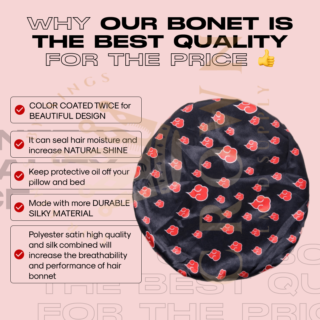 Anime Silky Bonnet For Men and Women Crown Limited Supply