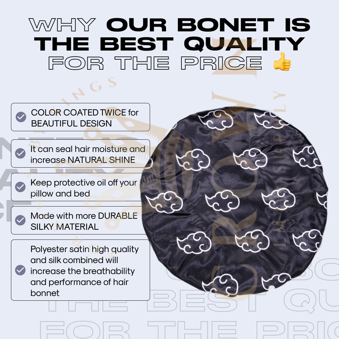 Black Cloud - Silky Crown Bonnet Crown Limited Supply