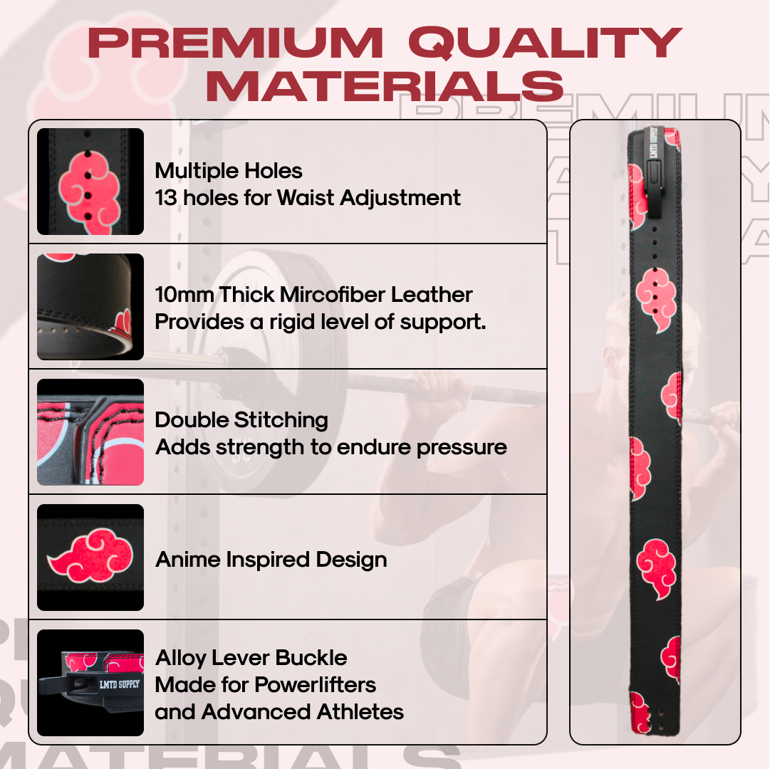 Red Cloud Anime Lever Belt Crown Limited Supply