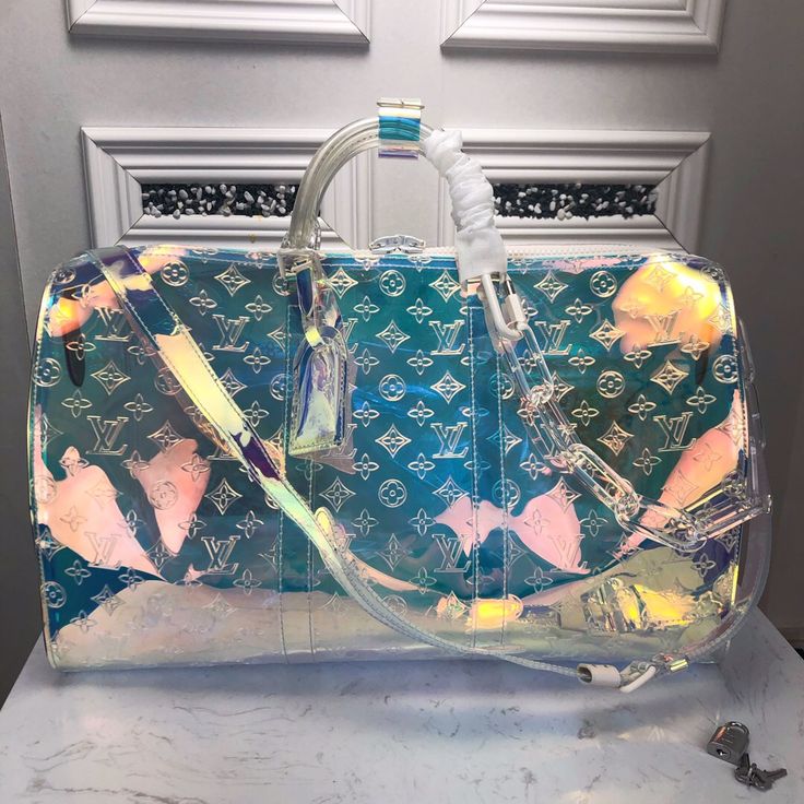 LLV Iridescent Reflective Design Travel Bag