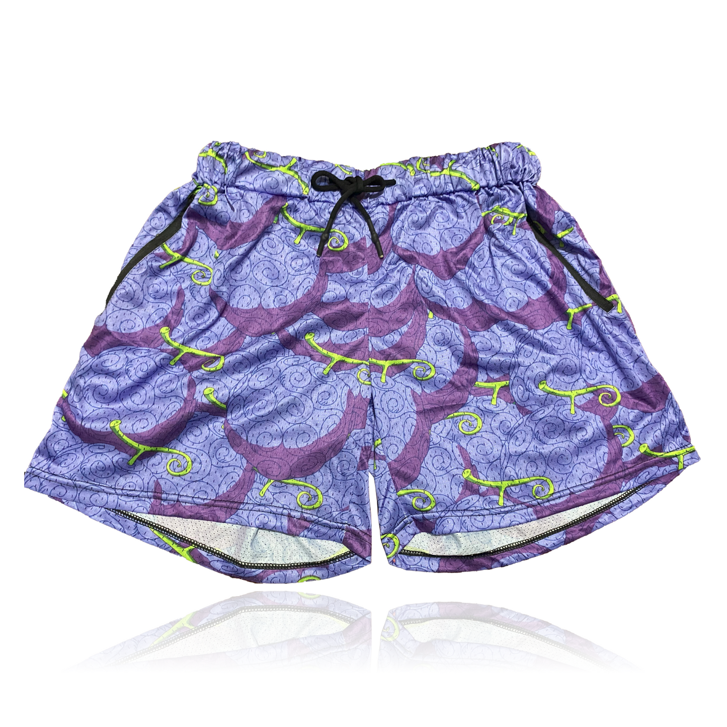 Red Cloud and Violet Gum Mesh Shorts