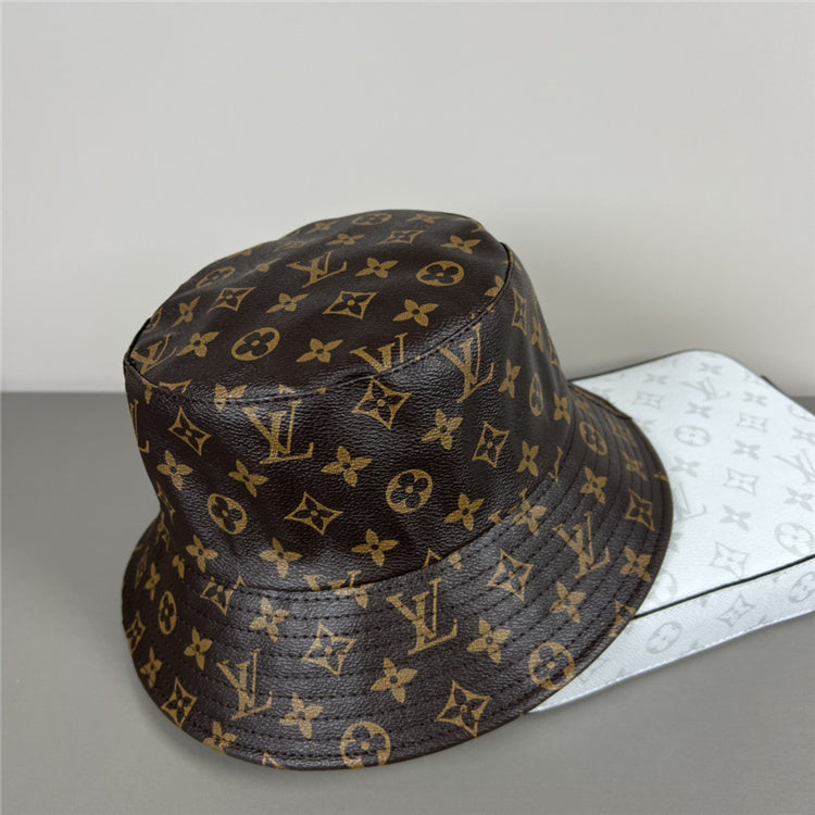 Brown LLV Design Bucket Hat