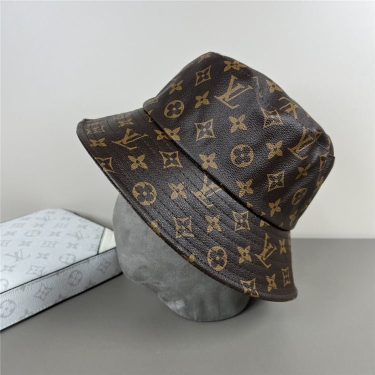 Brown LLV Design Bucket Hat