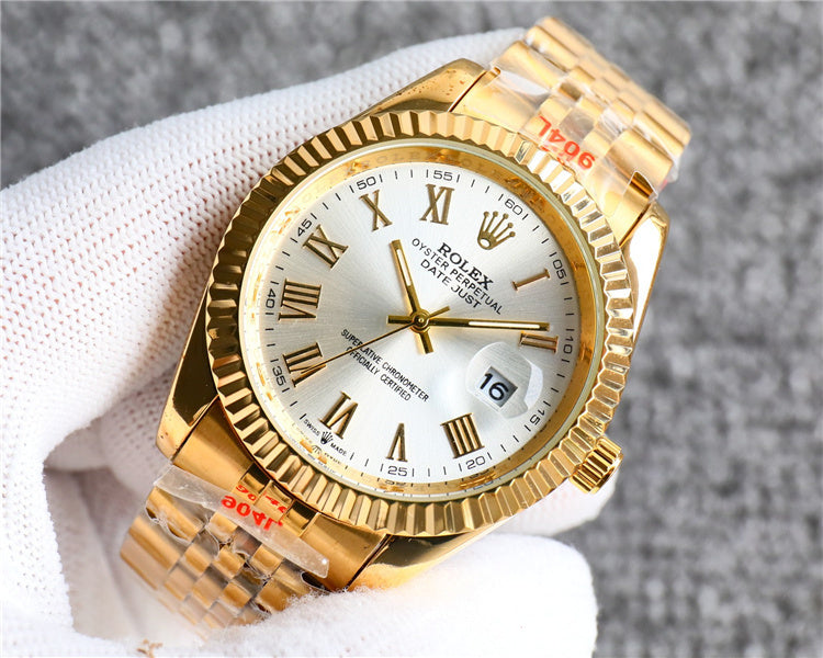 Gold Rlex Design Watch