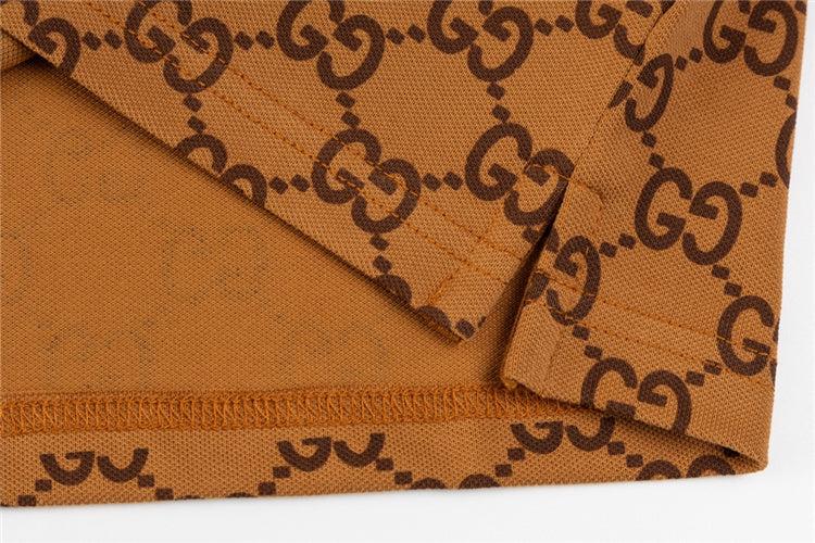 Brown GG Design Polo Shirt