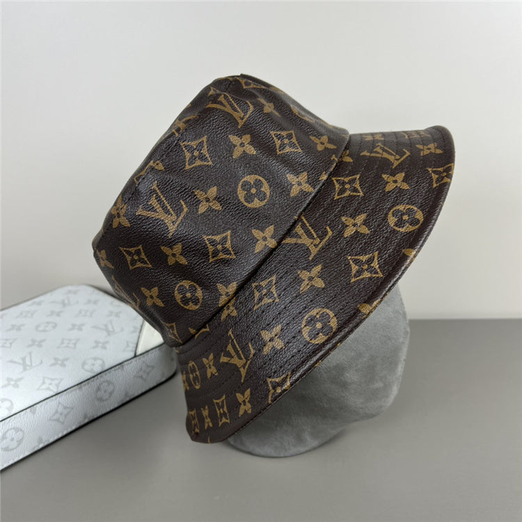 Brown LLV Design Bucket Hat