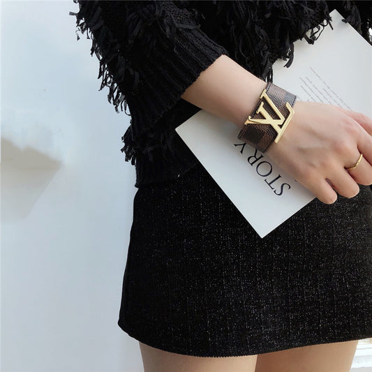 LLV Brown Checkered Bracelet