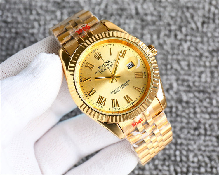 Gold Rlex Design Watch